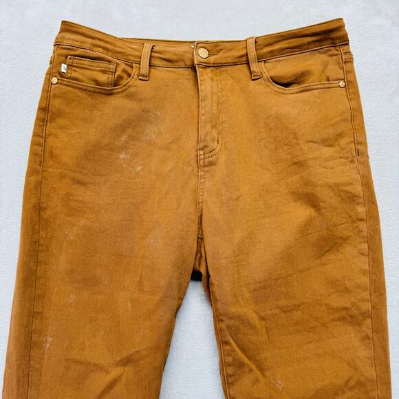 Judy Blue Pants Womens 11/30‎ Brown Woodland High Rise Slim Fit Stretch Workwear - Picture 3 of 16